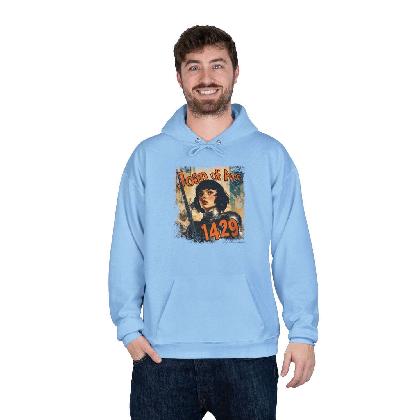 Joan of Arc “1429” Vintage Hoodie – Unisex EcoSmart® Pullover