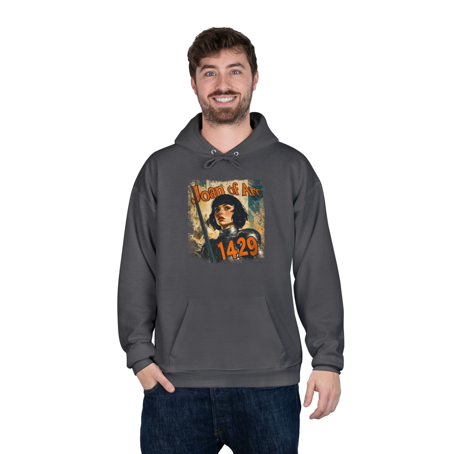 Joan of Arc “1429” Vintage Hoodie – Unisex EcoSmart® Pullover