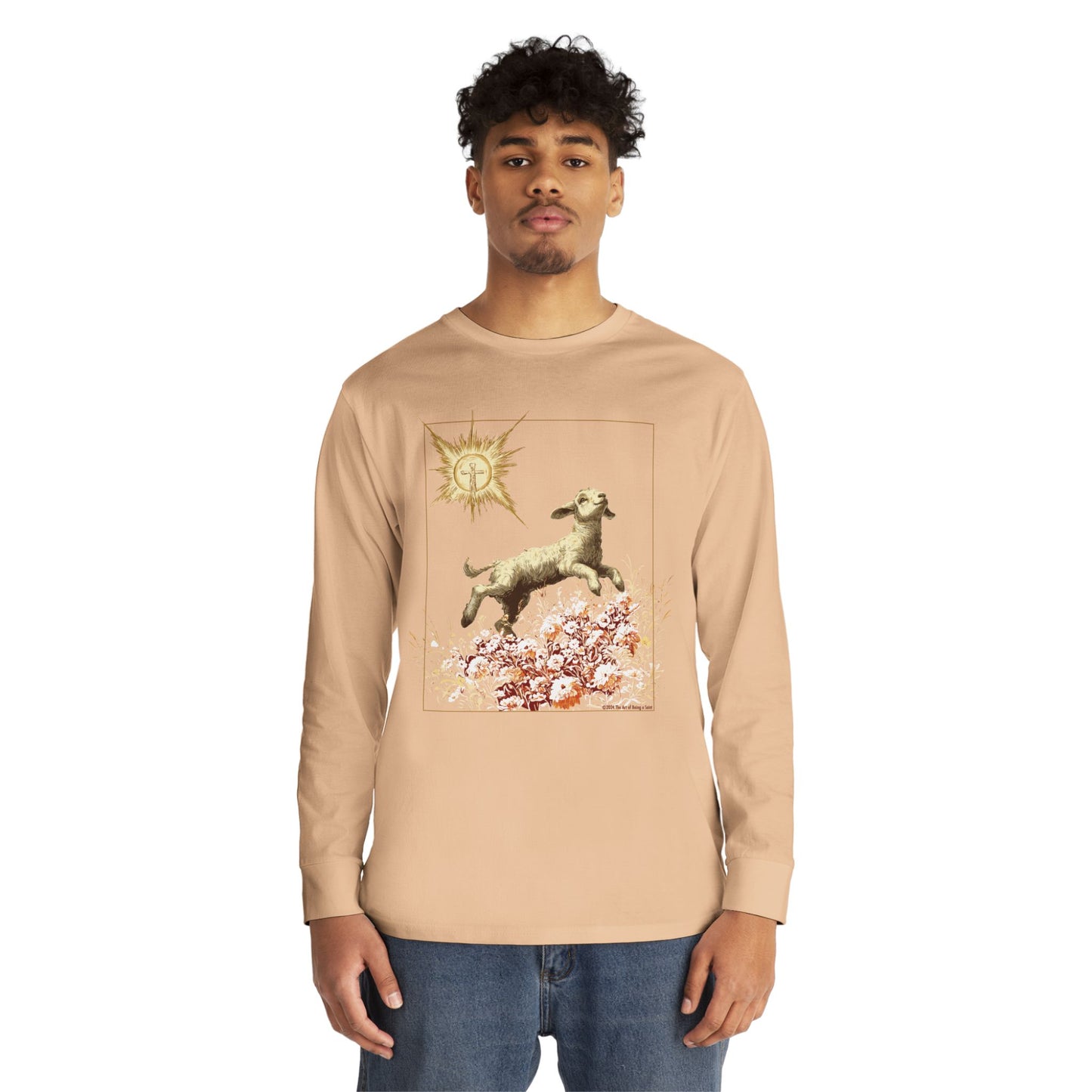 Gamboling Lamb – “Lambs of Light” Long Sleeve Crewneck Tee