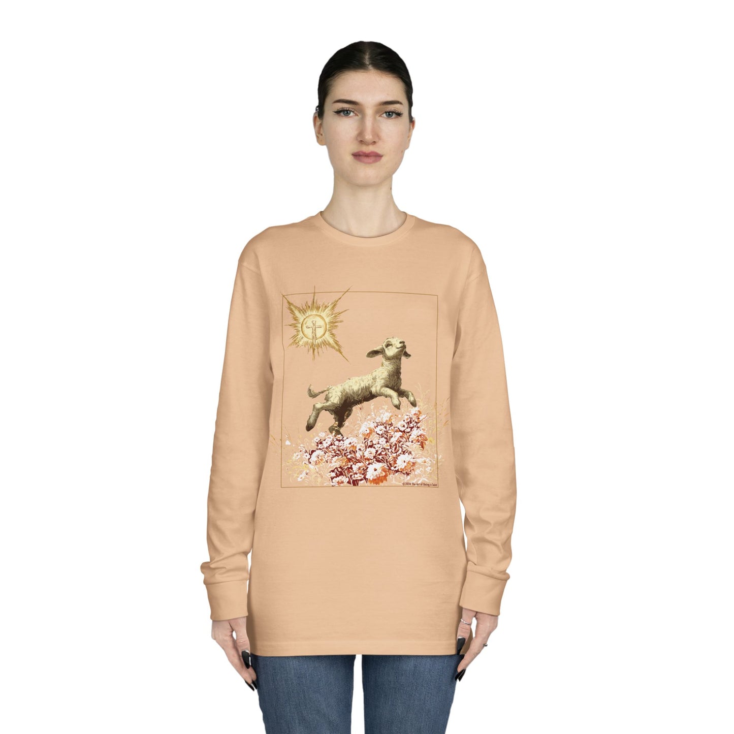 Gamboling Lamb – “Lambs of Light” Long Sleeve Crewneck Tee