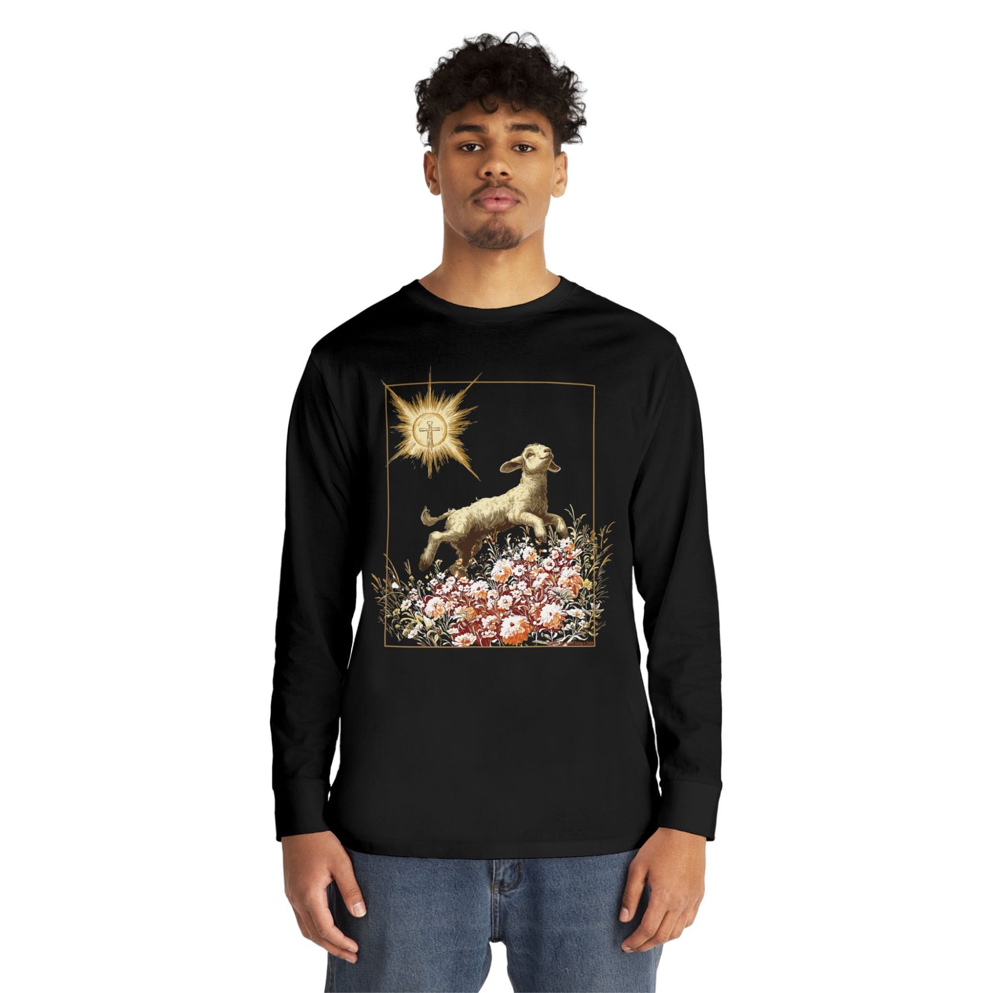 Gamboling Lamb – “Lambs of Light” Long Sleeve Crewneck Tee