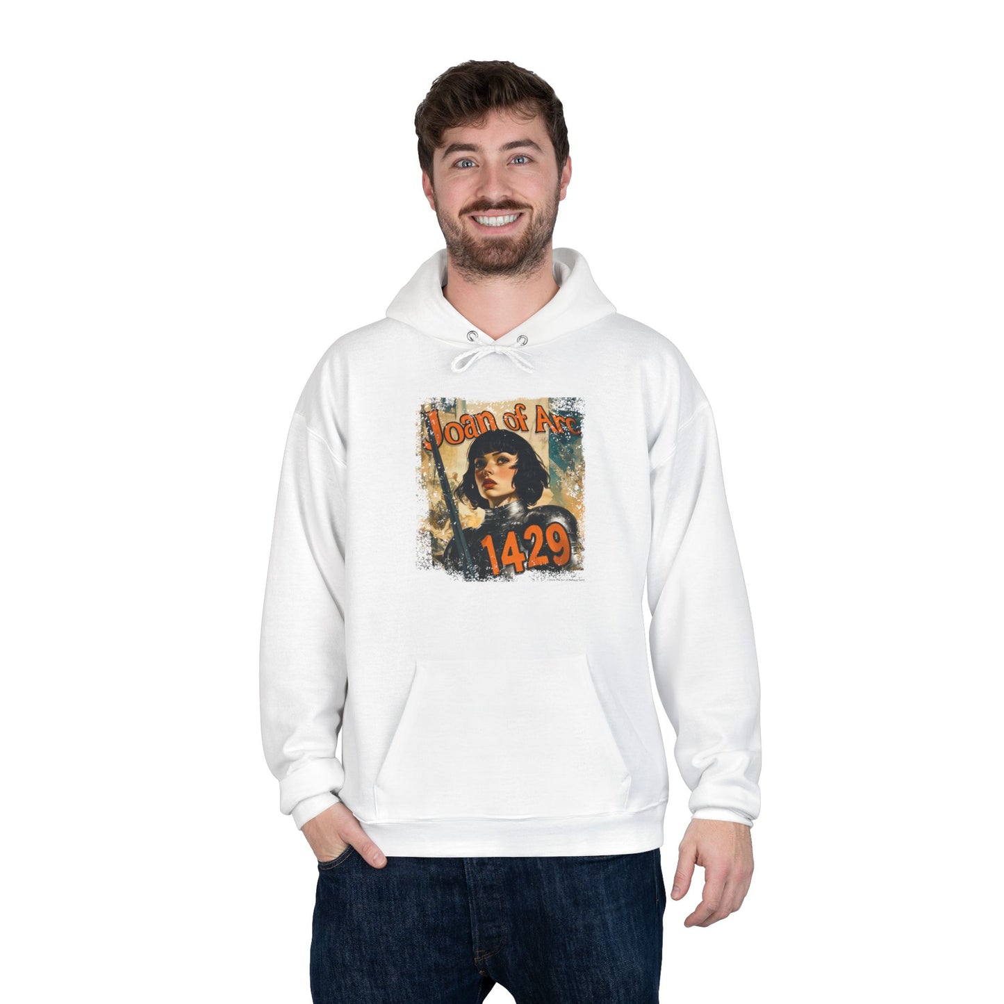 Joan of Arc “1429” Vintage Hoodie – Unisex EcoSmart® Pullover