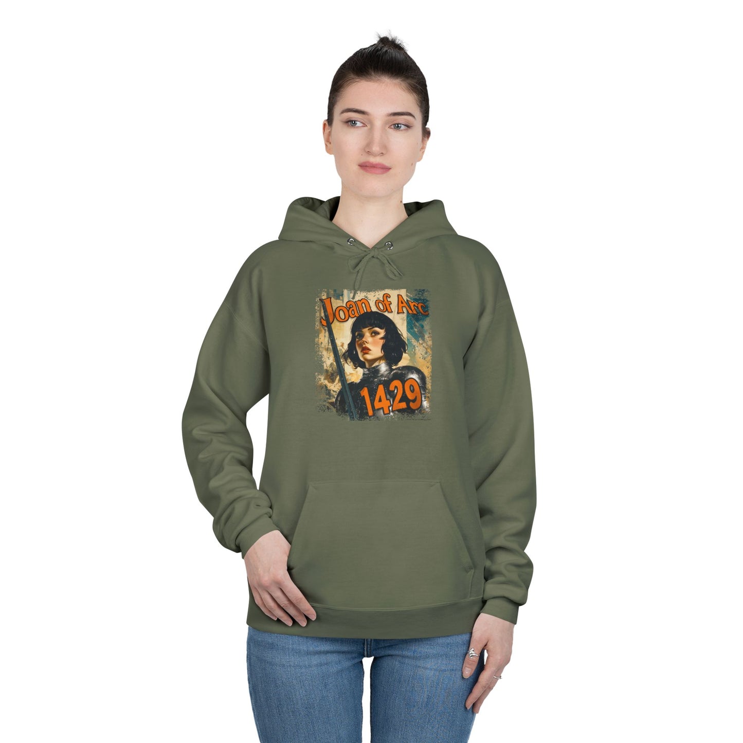 Joan of Arc “1429” Vintage Hoodie – Unisex EcoSmart® Pullover