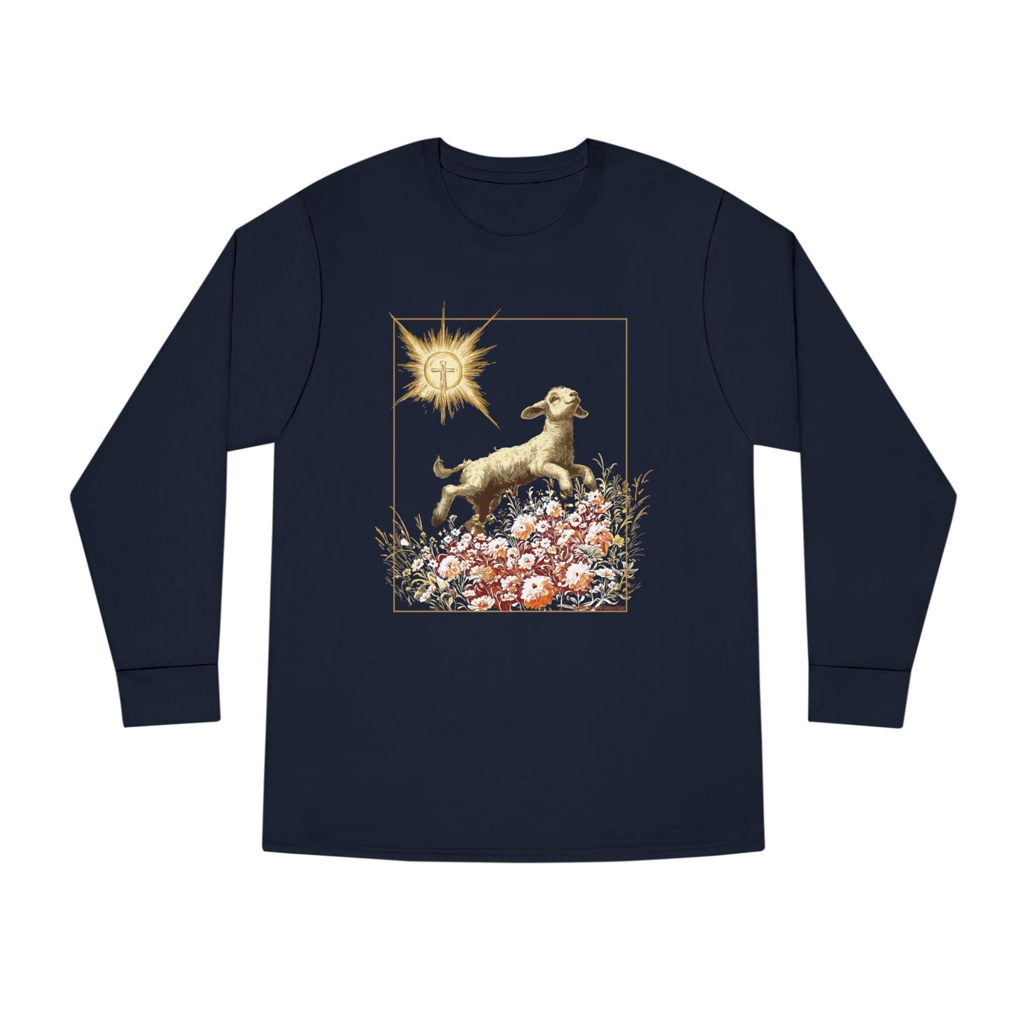 Gamboling Lamb – “Lambs of Light” Long Sleeve Crewneck Tee