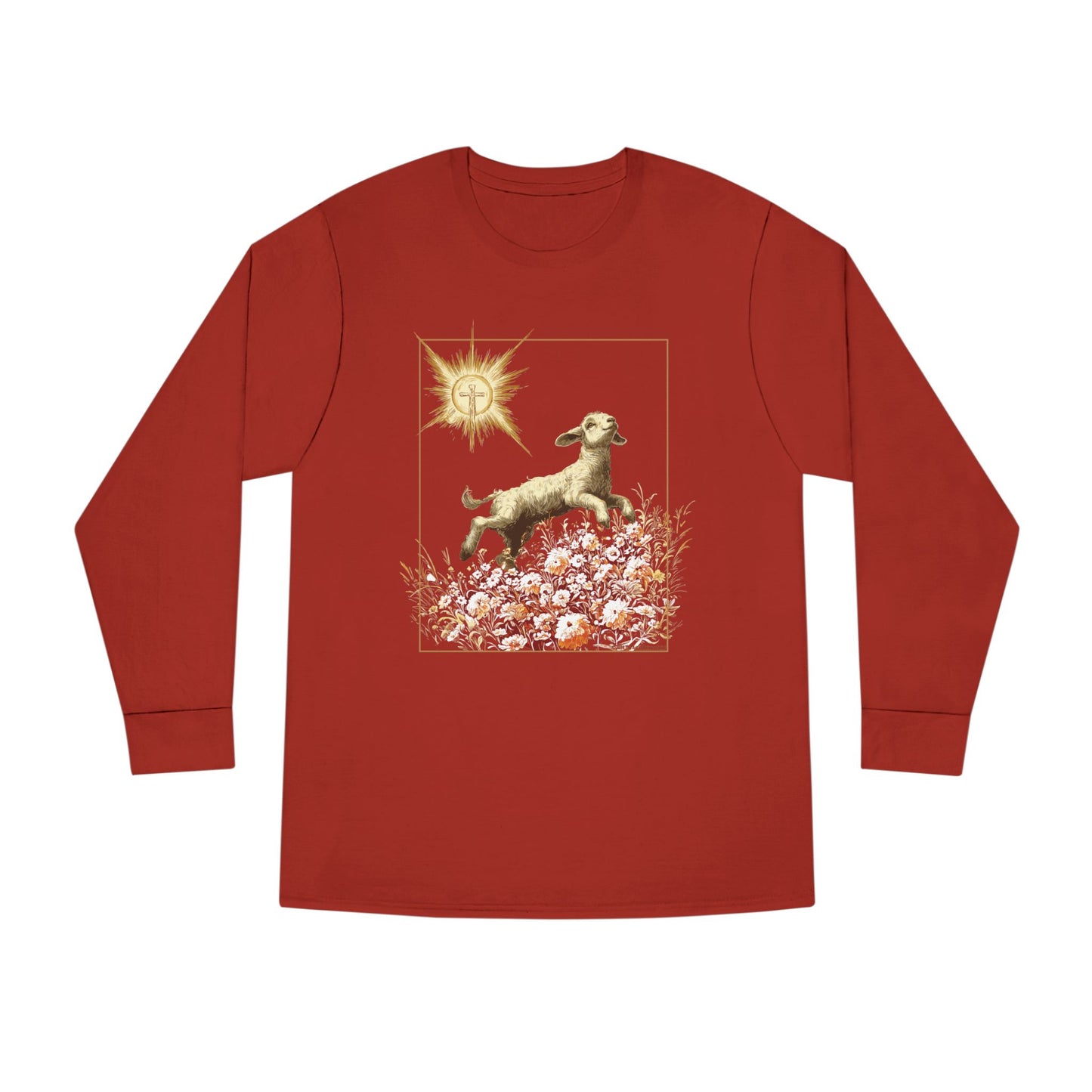 Gamboling Lamb – “Lambs of Light” Long Sleeve Crewneck Tee