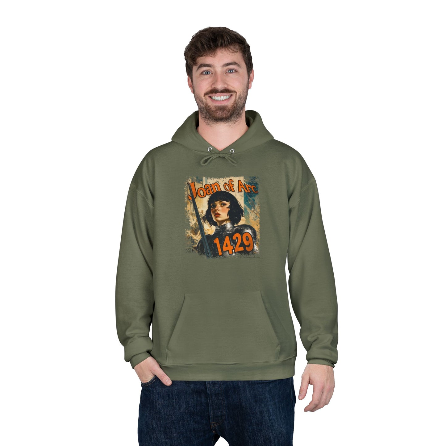 Joan of Arc “1429” Vintage Hoodie – Unisex EcoSmart® Pullover