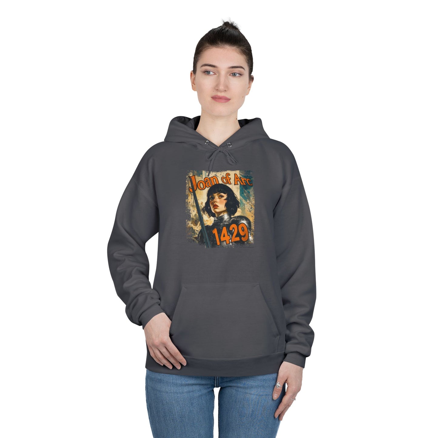 Joan of Arc “1429” Vintage Hoodie – Unisex EcoSmart® Pullover